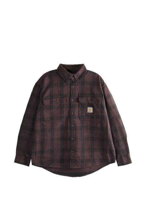 camicia edmands uomo nera e palissandro CARHARTT WIP | I0359513J2.XX